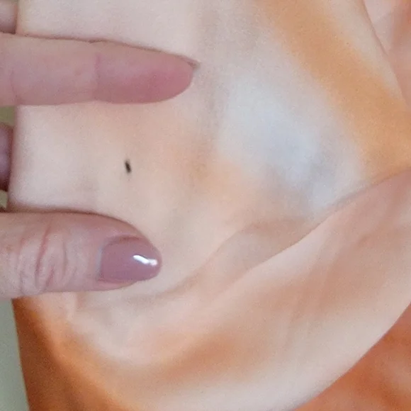 NWT Asos satin bandeau twist from midi dress orange dyed effect print size 8 - Picture 5 of 10